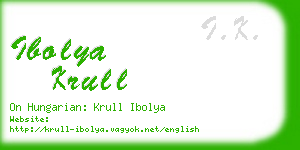 ibolya krull business card
